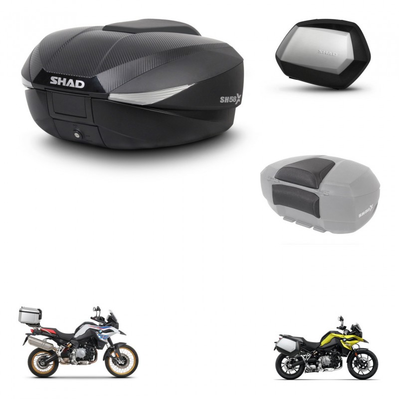 SHAD Maletas SH35 PREMIUM + soporte montaje baul SH58 accesorios KIT-462637