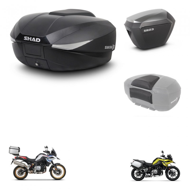 SHAD Maletas sh23 alu + soporte montaje baul SH58 accesorios KIT-462639