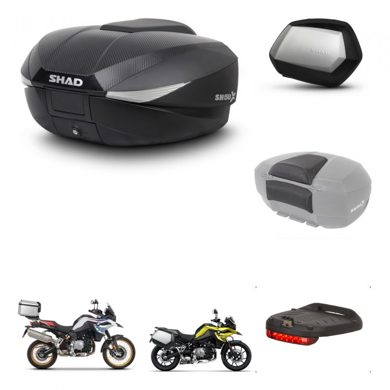 SHAD Maletas SH35 PREMIUM + soporte montaje baul SH58 accesorios KIT-462643