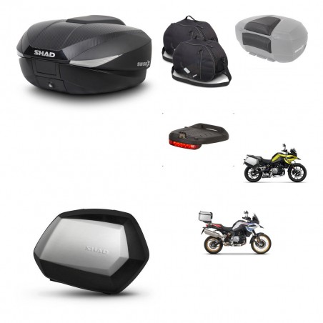SHAD SH35 PREMIUM suitcases + mounting bracket SH58 trunk accessories KIT-462644