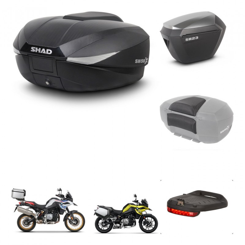 SHAD Maletas sh23 alu + soporte montaje baul SH58 accesorios KIT-462645