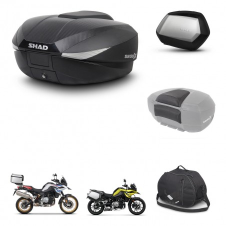 SHAD Maletas SH35 PREMIUM + soporte montaje baul SH58 accesorios KIT-462649