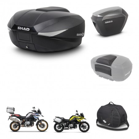 SHAD Maletas sh23 alu + soporte montaje baul SH58 accesorios KIT-462651