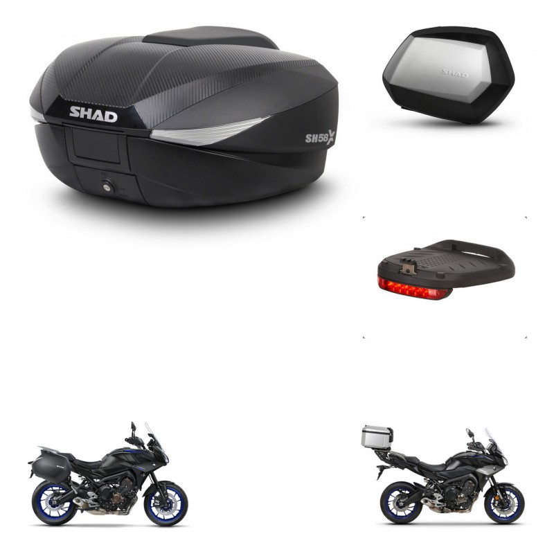 SHAD Maletas SH35 PREMIUM + soporte montaje baul SH58 accesorios KIT-462667