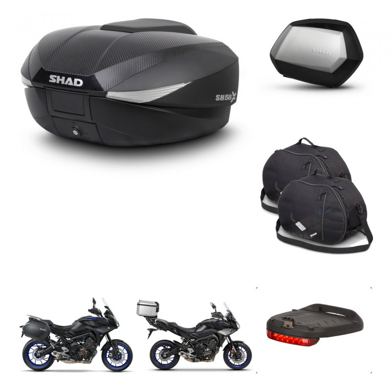 SHAD Maletas SH35 PREMIUM + soporte montaje baul SH58 accesorios KIT-462668