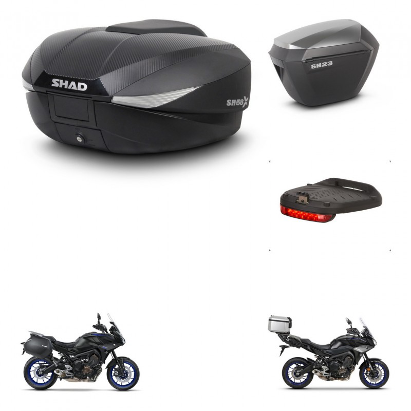 SHAD Maletas sh23 alu + soporte montaje baul SH58 accesorios KIT-462669