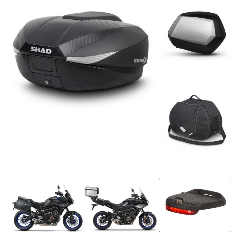 SHAD Maletas SH35 PREMIUM + soporte montaje baul SH58 accesorios KIT-462679