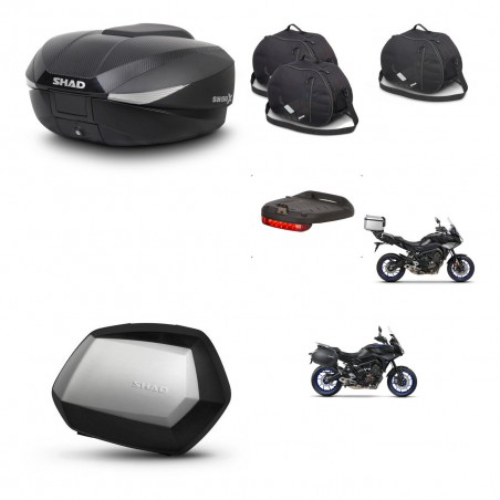 SHAD Maletas SH35 PREMIUM + soporte montaje baul SH58 accesorios KIT-462680