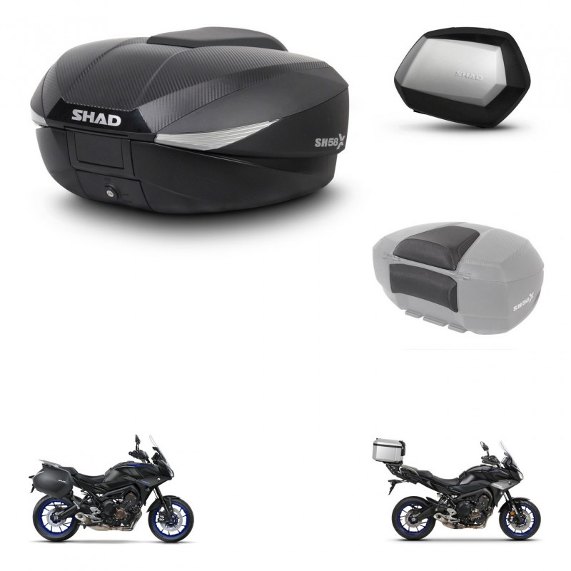 SHAD Maletas SH35 PREMIUM + soporte montaje baul SH58 accesorios KIT-462685