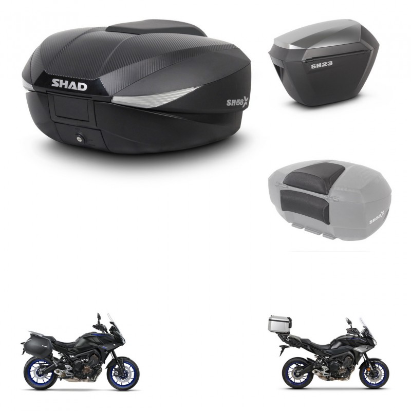 SHAD SH23 alu suitcases + mounting bracket SH58 trunk accessories KIT-462687