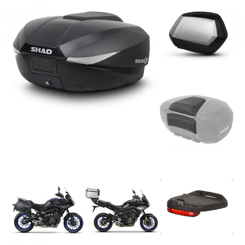 SHAD Maletas SH35 PREMIUM + soporte montaje baul SH58 accesorios KIT-462691