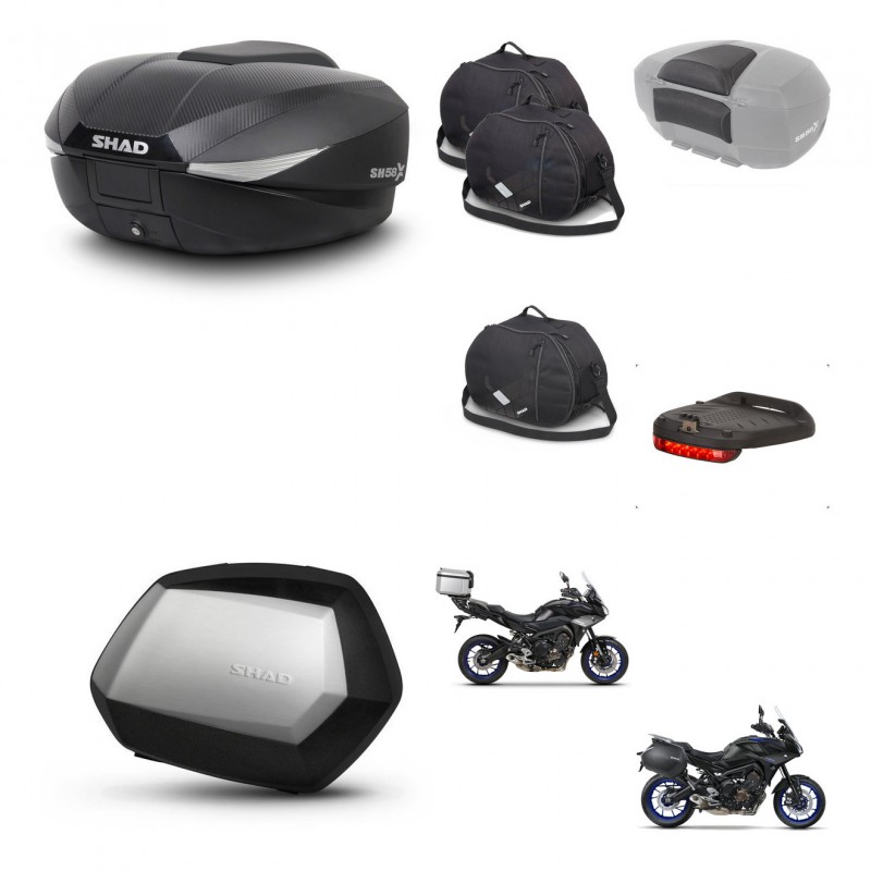 SHAD SH35 PREMIUM suitcases + mounting bracket SH58 trunk accessories KIT-462704