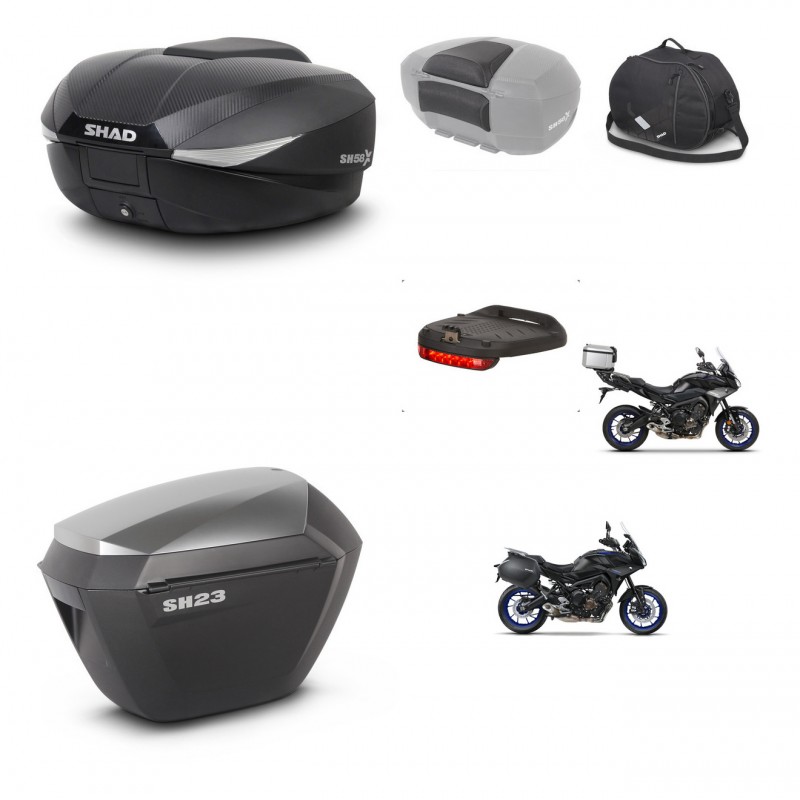 SHAD Maletas sh23 alu + soporte montaje baul SH58 accesorios KIT-462705