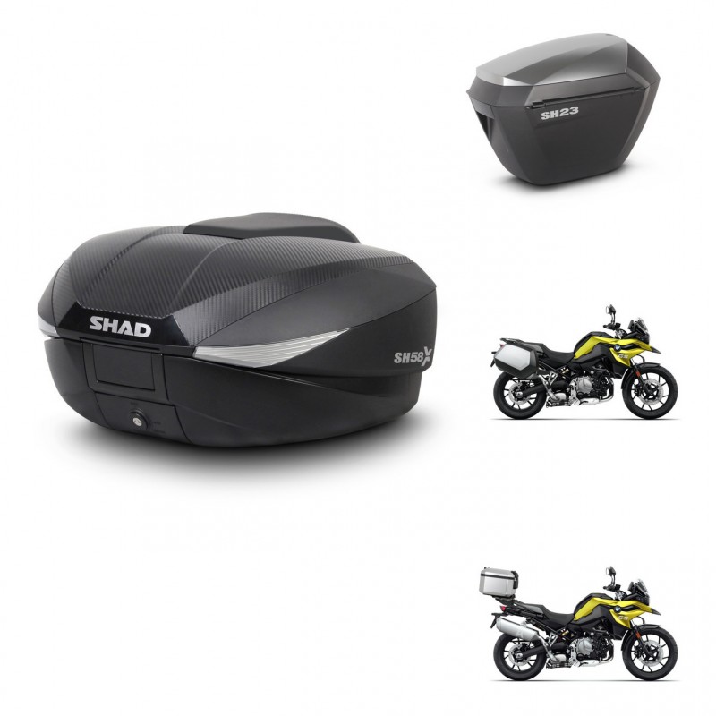 SHAD Maletas sh23 alu + soporte montaje baul SH58 KIT-462711