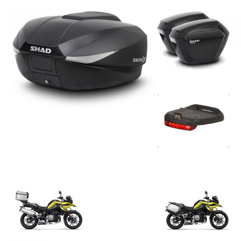 SHAD Maletas sh23 + soporte montaje baul SH58 accesorios KIT-462714