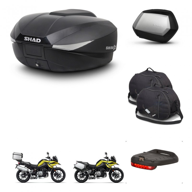 SHAD SH35 PREMIUM suitcases + mounting bracket SH58 trunk accessories KIT-462716