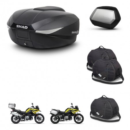 SHAD Maletas SH35 PREMIUM + soporte montaje baul SH58 accesorios KIT-462722