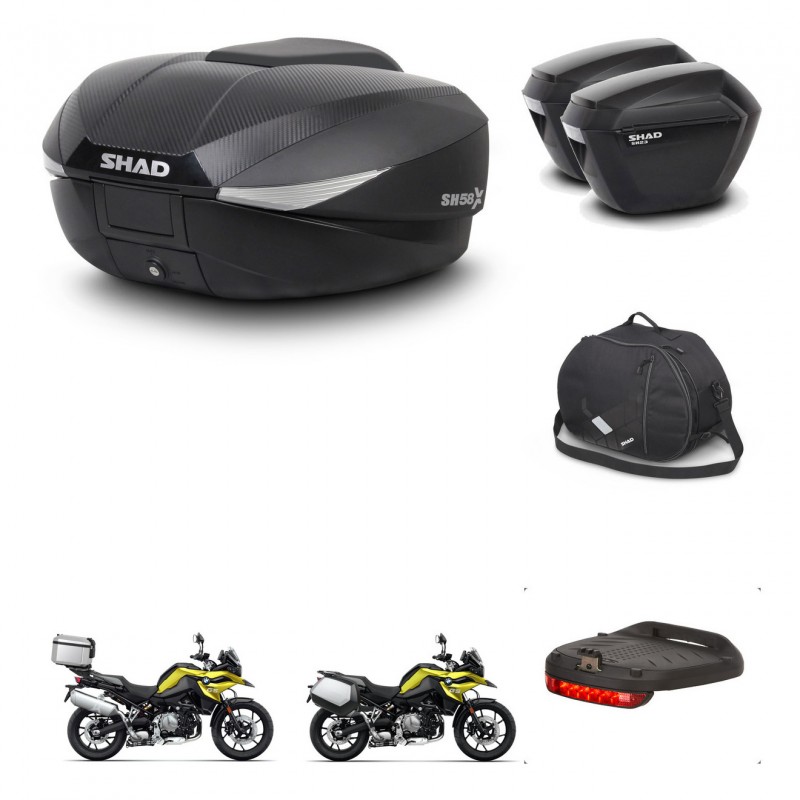 SHAD Maletas sh23 + soporte montaje baul SH58 accesorios KIT-462726