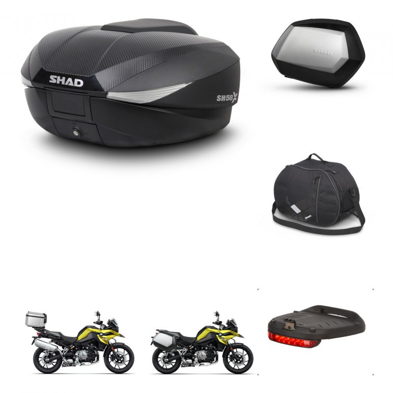 SHAD Maletas SH35 PREMIUM + soporte montaje baul SH58 accesorios KIT-462727