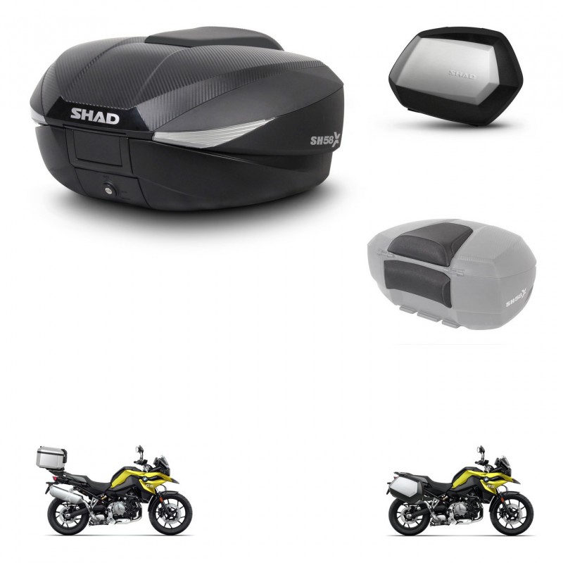 SHAD Maletas SH35 PREMIUM + soporte montaje baul SH58 accesorios KIT-462733