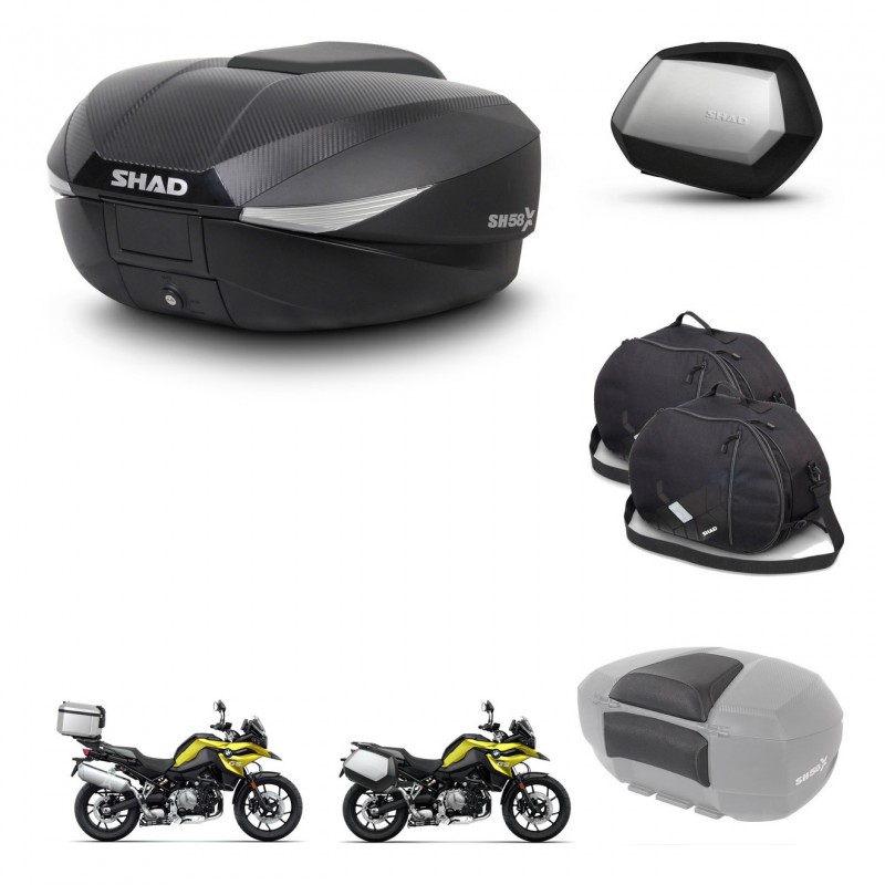 SHAD SH35 PREMIUM suitcases + mounting bracket SH58 trunk accessories KIT-462734