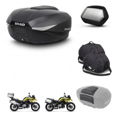 SHAD Maletas SH35 PREMIUM + soporte montaje baul SH58 accesorios KIT-462734