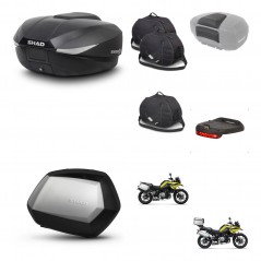 SHAD Maletas SH35 PREMIUM + soporte montaje baul SH58 accesorios KIT-462752