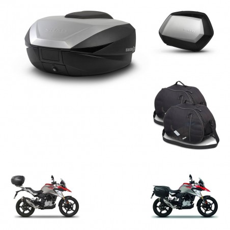 SHAD Maletas SH35 PREMIUM + soporte montaje baul SH59 accesorios 59L KIT-462758