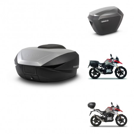 SHAD Maletas sh23 alu + soporte montaje baul SH59 59L KIT-462759