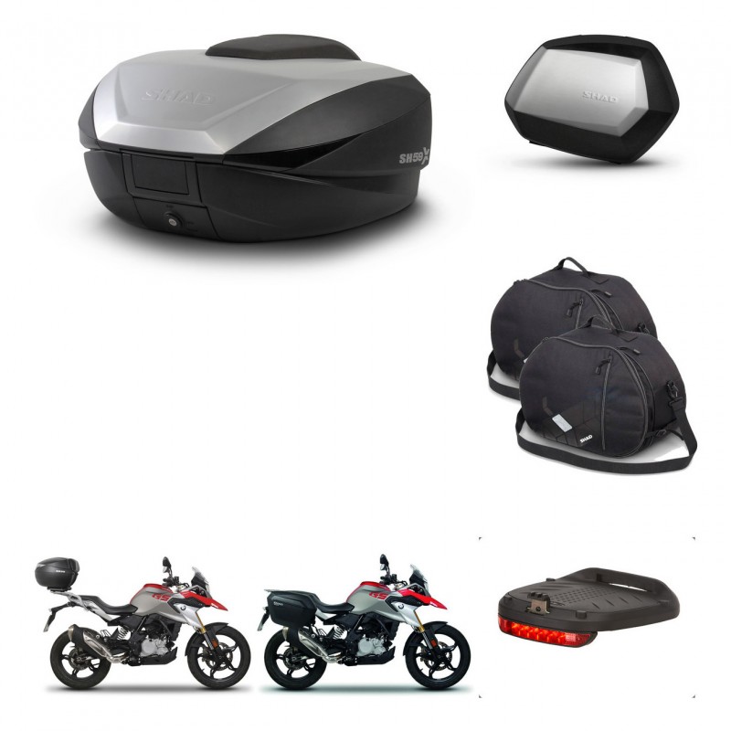 SHAD SH35 PREMIUM suitcases + mounting bracket SH59 trunk accessories 59L KIT-462764