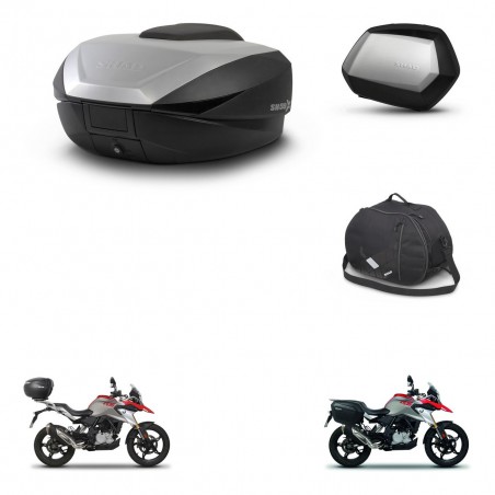 SHAD Maletas SH35 PREMIUM + soporte montaje baul SH59 accesorios 59L KIT-462769