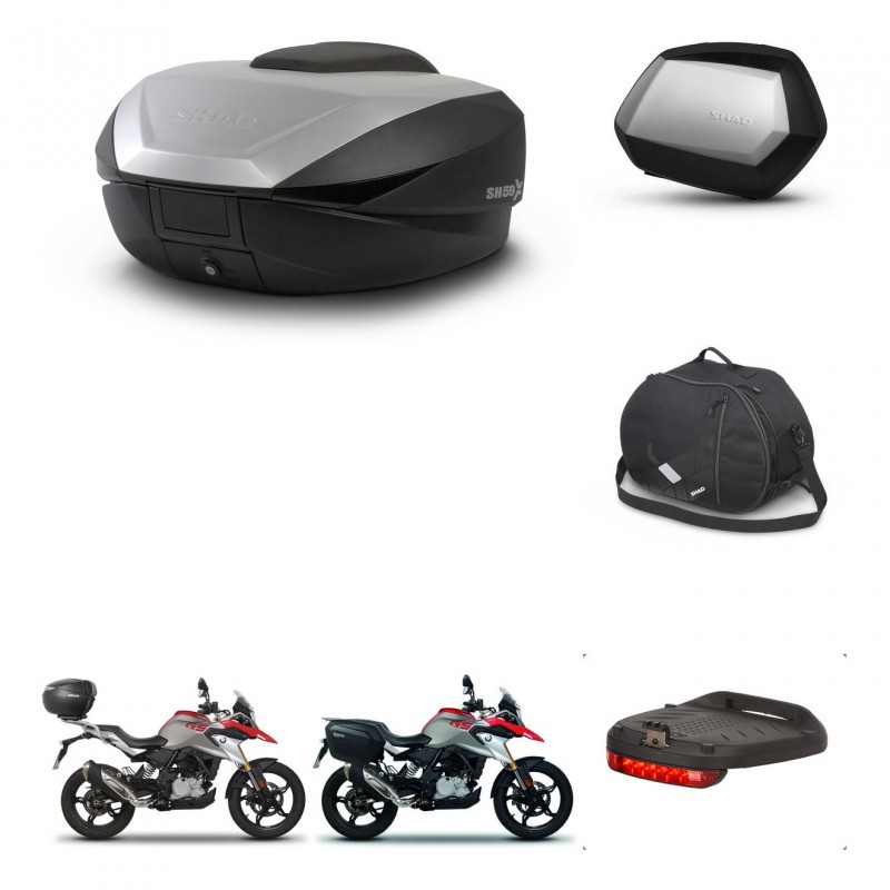 SHAD SH35 PREMIUM suitcases + mounting bracket SH59 trunk accessories 59L KIT-462775