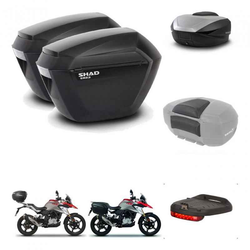 SHAD SH59 trunk + mounting bracket sh23 suitcases accessories 59L KIT-462786