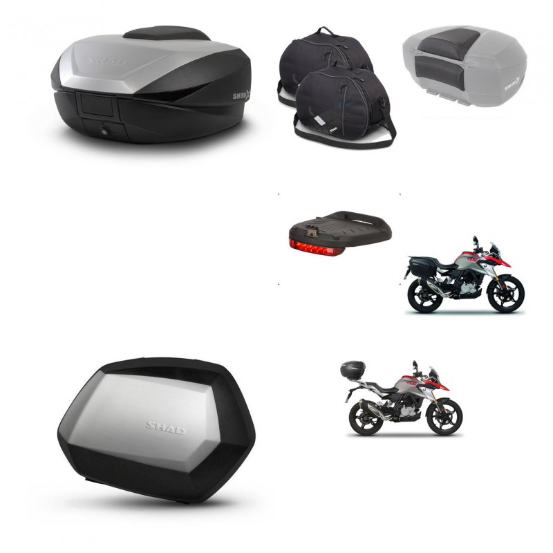 SHAD SH35 PREMIUM suitcases + mounting bracket SH59 trunk accessories 59L KIT-462788