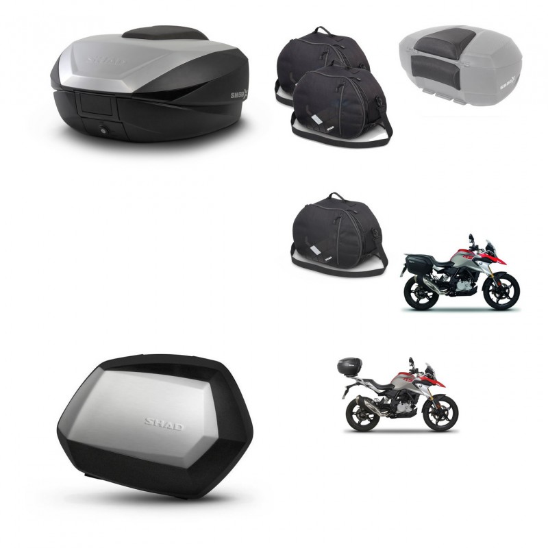 SHAD SH35 PREMIUM suitcases + mounting bracket SH59 trunk accessories 59L KIT-462794