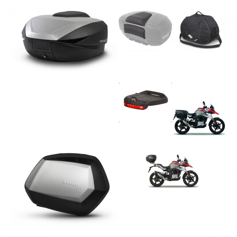 SHAD SH35 PREMIUM suitcases + mounting bracket SH59 trunk accessories 59L KIT-462799