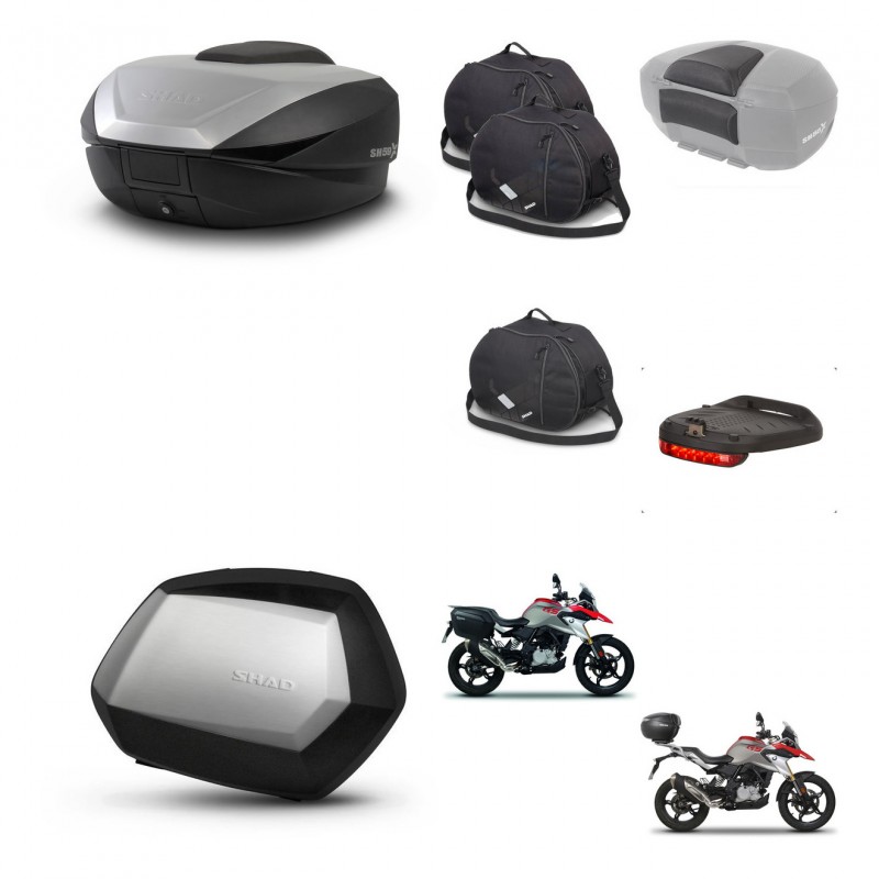 SHAD SH35 PREMIUM suitcases + mounting bracket SH59 trunk accessories 59L KIT-462800