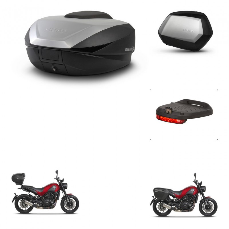 SHAD SH35 PREMIUM suitcases + mounting bracket SH59 trunk accessories 59L KIT-462811