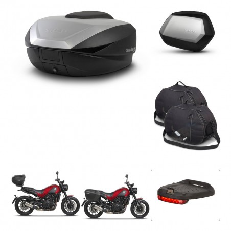 SHAD Maletas SH35 PREMIUM + soporte montaje baul SH59 accesorios 59L KIT-462812