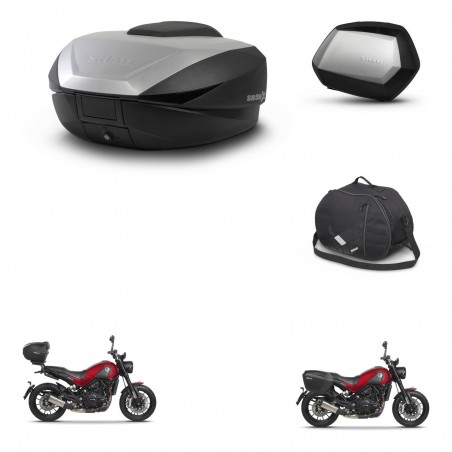 SHAD Maletas SH35 PREMIUM + soporte montaje baul SH59 accesorios 59L KIT-462817
