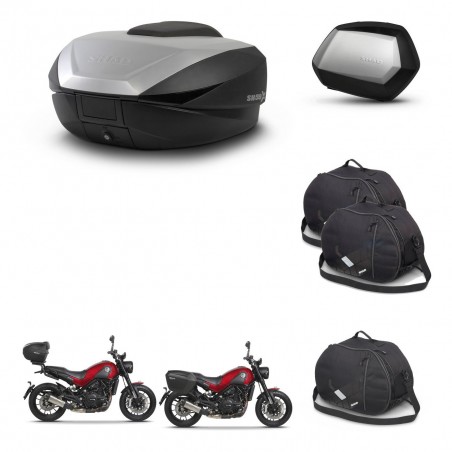 SHAD Maletas SH35 PREMIUM + soporte montaje baul SH59 accesorios 59L KIT-462818