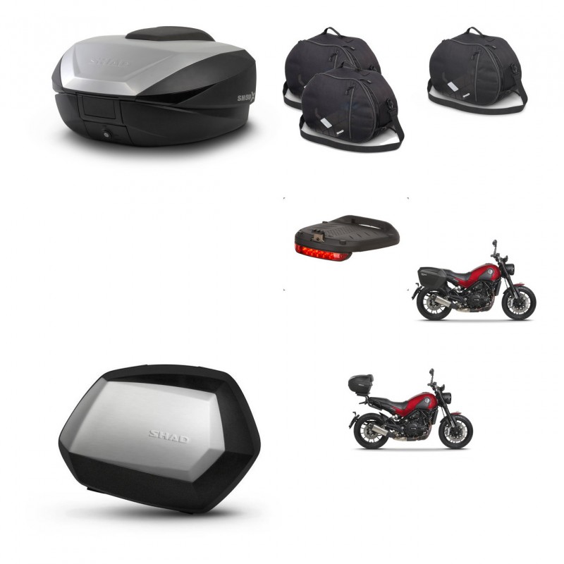 SHAD SH35 PREMIUM suitcases + mounting bracket SH59 trunk accessories 59L KIT-462824