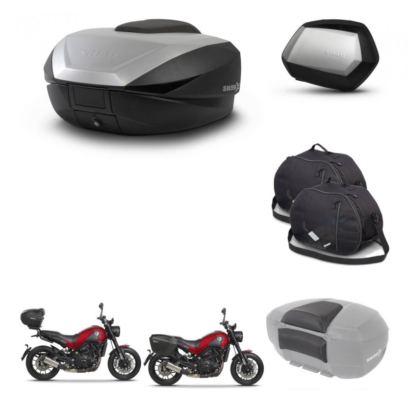 SHAD SH35 PREMIUM suitcases + mounting bracket SH59 trunk accessories 59L KIT-462830