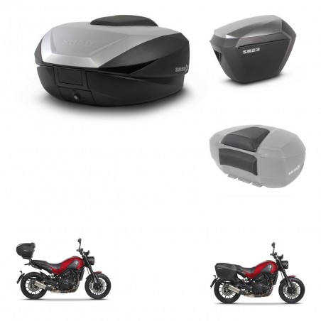 SHAD Maletas sh23 alu + soporte montaje baul SH59 accesorios 59L KIT-462831