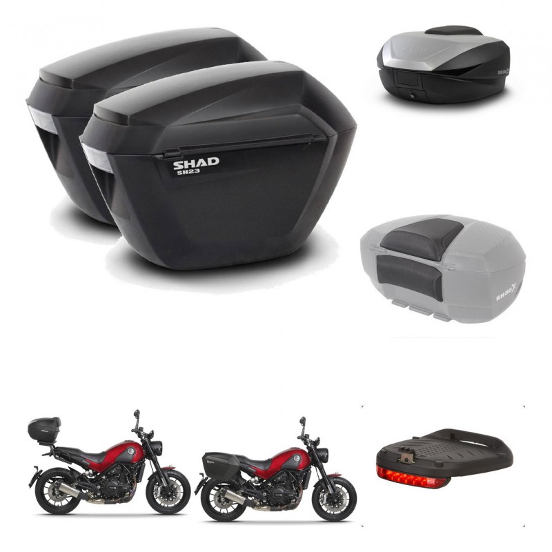 SHAD SH59 trunk + mounting bracket sh23 suitcases accessories 59L KIT-462834