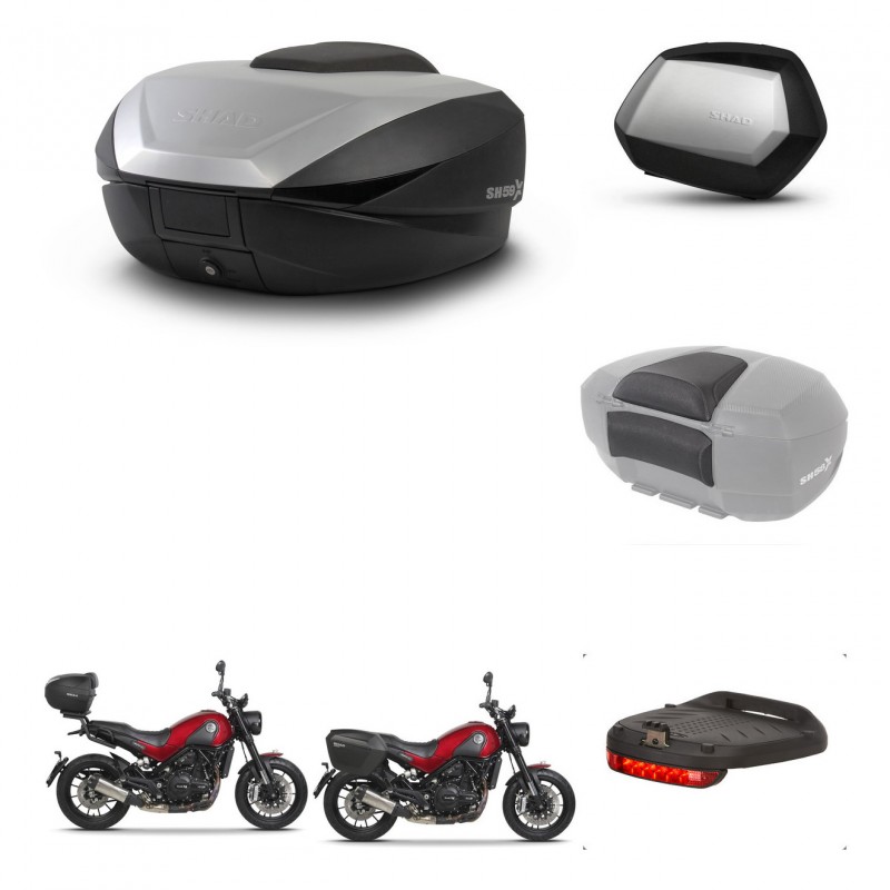 SHAD SH35 PREMIUM suitcases + mounting bracket SH59 trunk accessories 59L KIT-462835