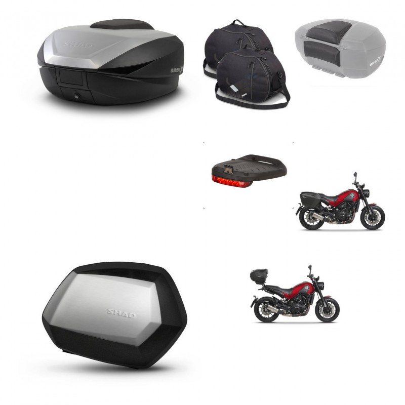 SHAD SH35 PREMIUM suitcases + mounting bracket SH59 trunk accessories 59L KIT-462836