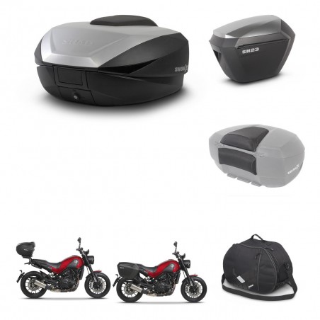 SHAD Maletas sh23 alu + soporte montaje baul SH59 accesorios 59L KIT-462843