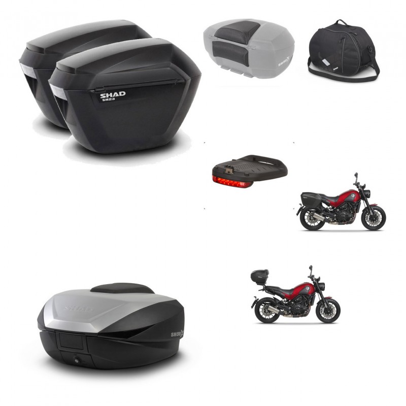 SHAD SH59 trunk + mounting bracket sh23 suitcases accessories 59L KIT-462846