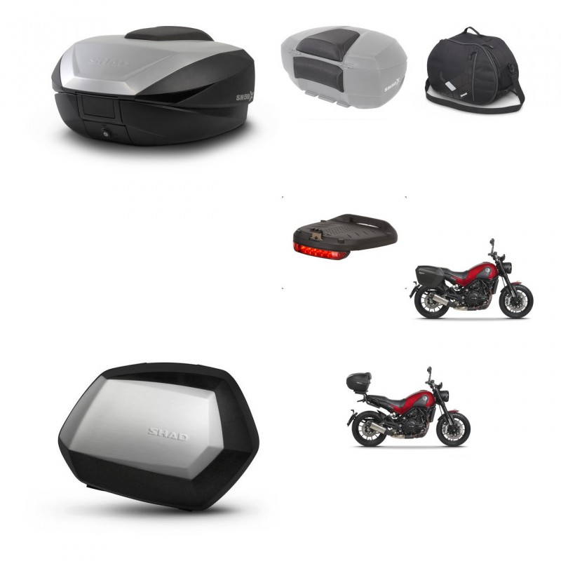 SHAD SH35 PREMIUM suitcases + mounting bracket SH59 trunk accessories 59L KIT-462847